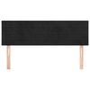 vidaXL Posteljno vzglavje črna 144x5x78/88 cm žamet