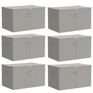vidaXL Shranjevalna &scaron;katla 6 kos Netkano blago 55 x 35 x 32 cm 61,6 L