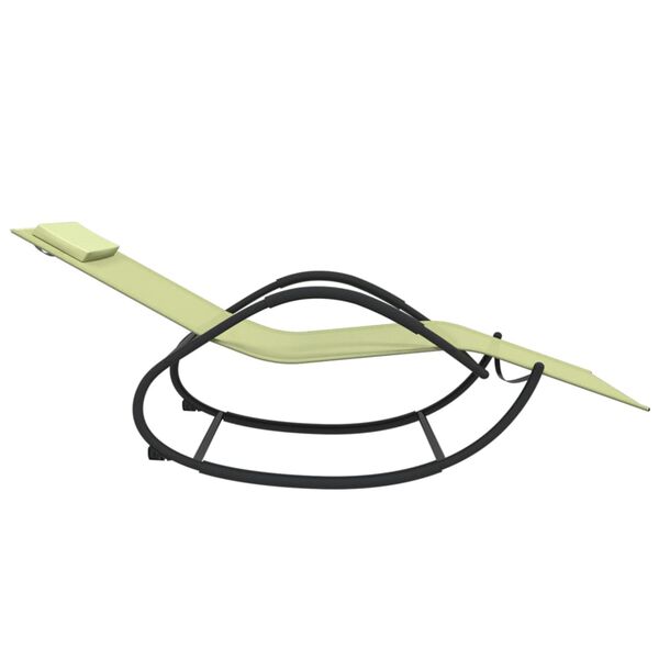 vidaXL Gugalni ležalnik krem jeklo in tekstil