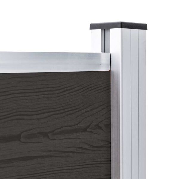 vidaXL Ograjni panel WPC 175x105 cm črn