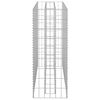 vidaXL Visoka greda gabion pocinkano jeklo 90x30x90 cm