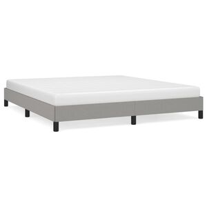 vidaXL Posteljni okvir brez vzmetnice svetlo siv 180x200 cm tkanina