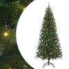vidaXL Umestno božično drevo med 300 LED Zelena 240 cm PE in PVC
