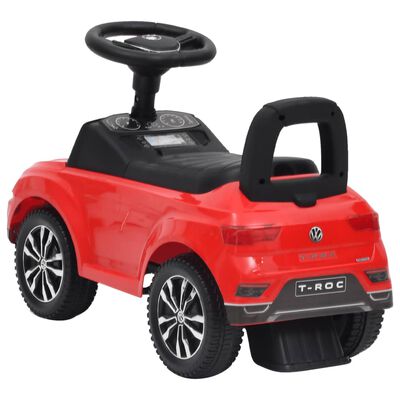 vidaXL Otroški poganjalec avto Volkswagen T-Roc rdeč