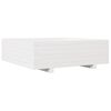 vidaXL Vrtno cvetlično korito belo 80x80x26,5 cm trdna borovina