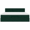 vidaXL Otomanski posteljni okvir z vzmetnico temno zelena 180x200cm