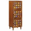 vidaXL Visok predalnik z vrati Oreh 40 x 33 x 110 cm Masiven les manga