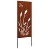vidaXL Zaslon za zasebnost v vrtu Rjav 50 x 140 cm Odporno jeklo