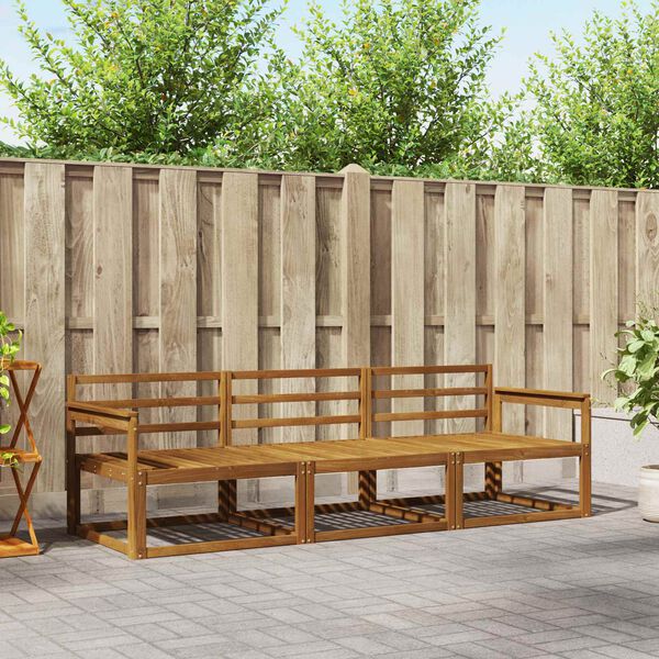 vidaXL Zunanja garnitura za sedenje 3 pcs Naravna Masiven les akacije