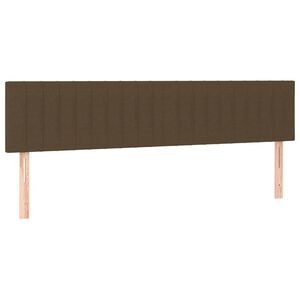 vidaXL Posteljno vzglavje temno rjava 160x5x78/88 cm blago