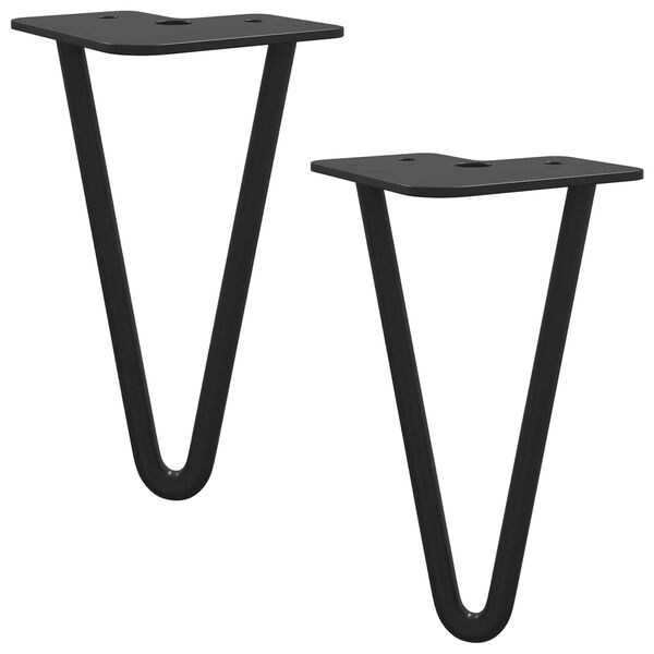 vidaXL Pohi&scaron;tvena noga 2 pcs Črna 54.1 x 54.1 x 100 mm elezo