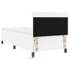 vidaXL Postelja z vzmetnico z vzmetnico Bela 100 x 200 cm Umetna koža