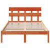 vidaXL Konstrukcija postelje Rjava 120 x 190 cm Trden borov les