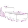 vidaXL Konstrukcija postelje Črna 100 x 200 cm Konstruiran les