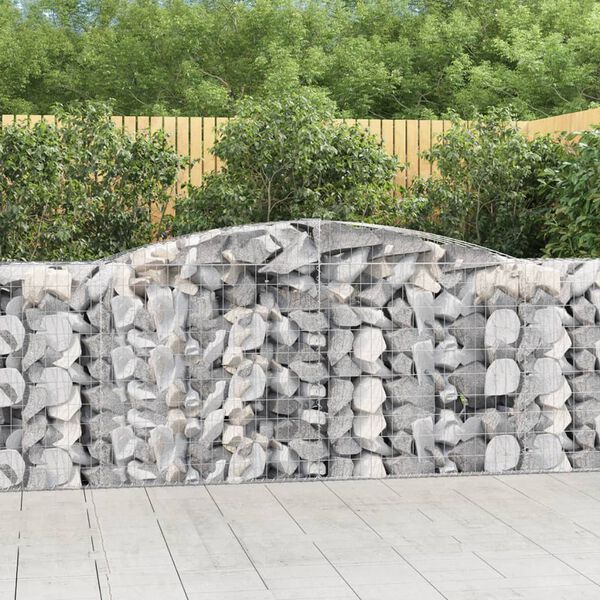 vidaXL Obokane gabion košare 5 kosi 400x50x100/120cm pocinkano železo