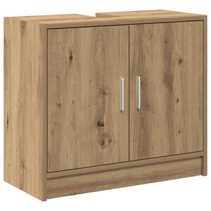 vidaXL Kopalni&scaron;ka omarica Umetni hrast 63 x 29 x 55 cm Inženirski les