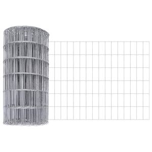 vidaXL Evropska ograja srebrna 0.6 x 10 m