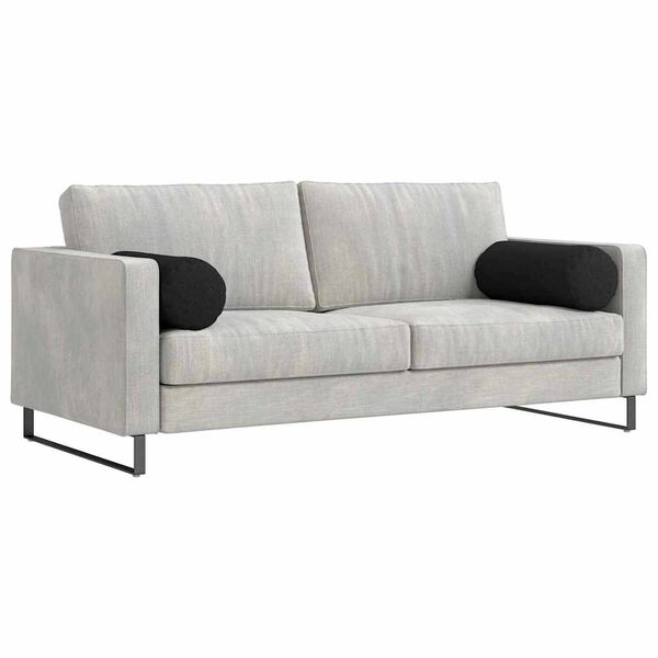 vidaXL Blazine 2 pcs Črna Ø 25 x 70 cm blago