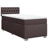 vidaXL Box spring postelja z vzmetnico temno rjav 90x190 cm blago