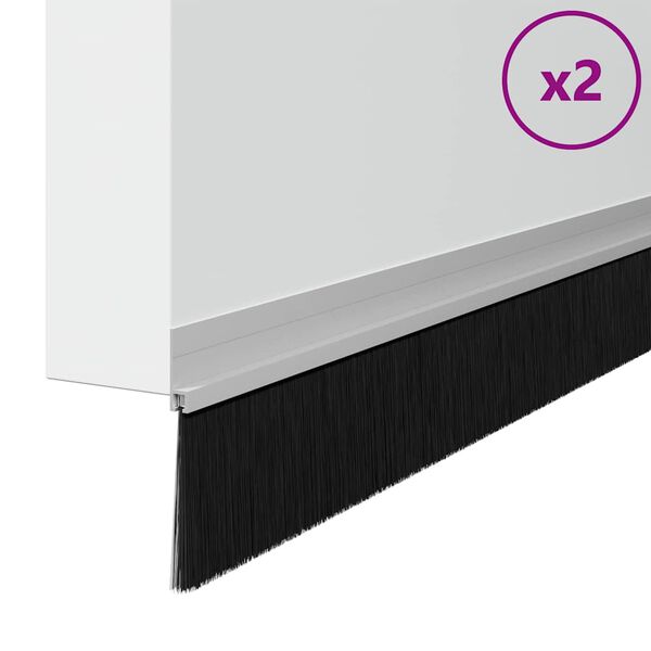 vidaXL Samolepljiva tesnila za vrata 2 pcs srebrna 100 cm