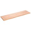 vidaXL Stenska polica svetlo rjava 180x50x(2-4) cm trdna hrastovina