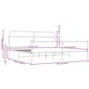vidaXL Kovinski posteljni okvir brez vzmetnice rjavi hrast 183x213 cm