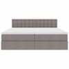 vidaXL Postelja s shranjevanjem Taupe 180 x 200 cm Umjetno usnje