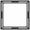 vidaXL Klubska mizica črna s kaljenim steklom 60x60x35 cm