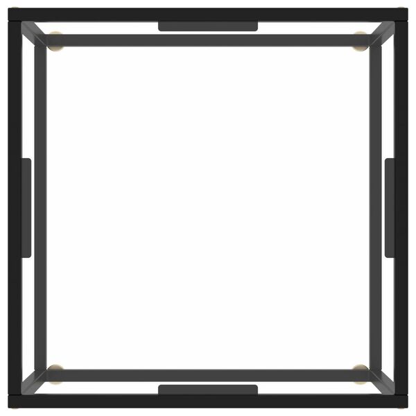 vidaXL Klubska mizica črna s kaljenim steklom 60x60x35 cm