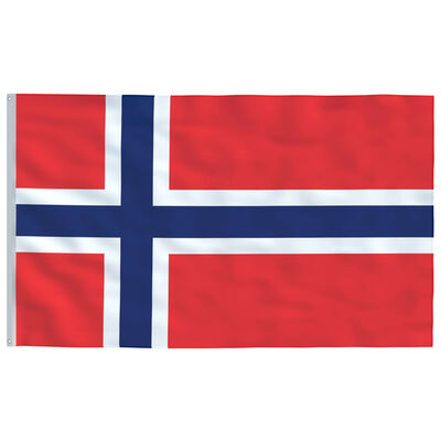 vidaXL Norveška zastava in aluminijast zastavni drog 6,2 m