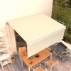 vidaXL Avrtomatsko zložljiva tenda s senčilom 4x3 m krem