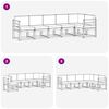 vidaXL Zunanja garnitura za sedenje z blazino 6 pcs Naravna in smetana