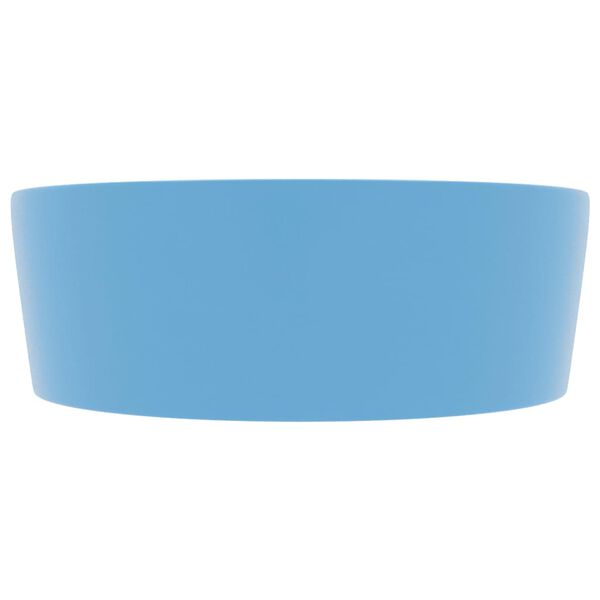 vidaXL Razko&scaron;en umivalnik mat svetlo moder 36x13 cm keramičen