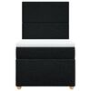 vidaXL Box spring postelja z vzmetnico črna 100x200 cm blago