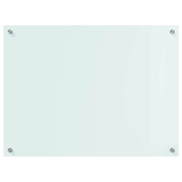 vidaXL Zaščita za kuhinjo Bela 80 x 60 cm kaljeno steklo