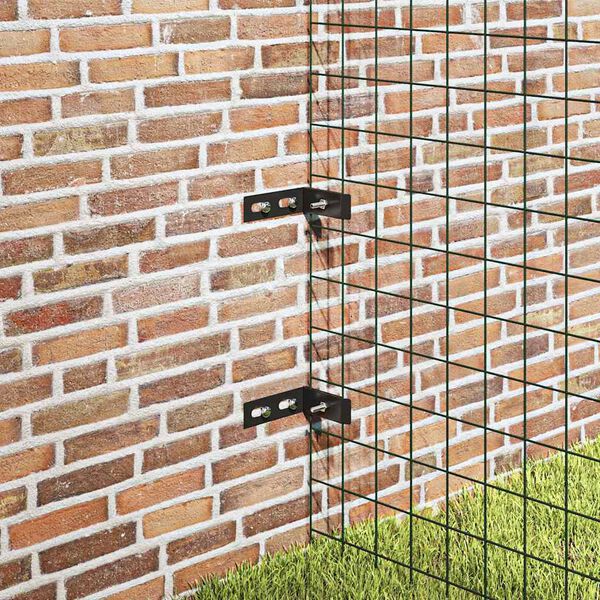 vidaXL Stenski kotni spojnik 10 kompletov antraciten