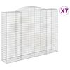vidaXL Obokane gabion ko&scaron;are 7 kosa 300x50x220/240 cm pocinkano železo