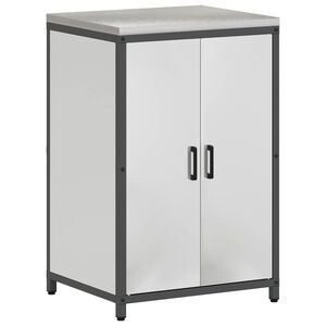 vidaXL Omara za shranjevanje v kuhinji HATTEM Srebrna 60 x 50 x 92 cm