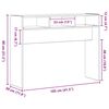 vidaXL Konzolna miza Črni hrast 105 x 30 x 80 cm Konstruiran les