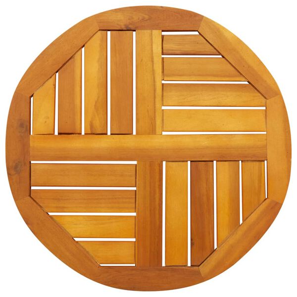 vidaXL Mizna plo&scaron;ča &Oslash;50x2 cm okrogla trdna akacija