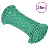 vidaXL Vrv za čoln zelena 5 mm 25 m polipropilen