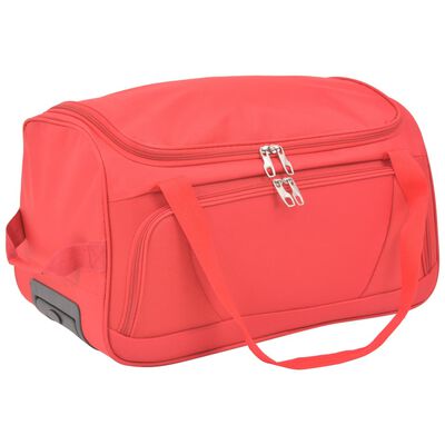 vidaXL Potovalne torbe na kolesih 3 delni komplet rdeče barve