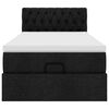 vidaXL Otomanski posteljni okvir z vzmetnico črn 90x190 cm blago