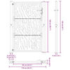 vidaXL Vrtna vrata 100x150 cm, odporna na vremenske vplive, jekleni vzorec s sledi