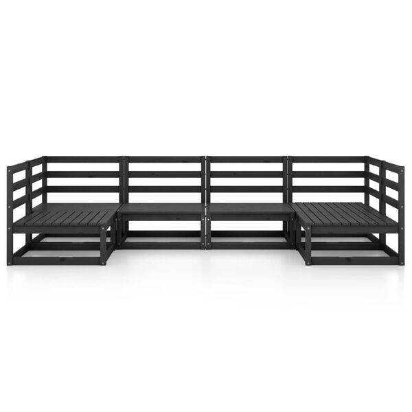 vidaXL Vrtna sedežna garnitura 6-delna trdna borovina