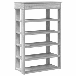 vidaXL Regal za čevlje siva sonoma 60x30x98 cm inženirski les