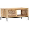 vidaXL Klubska mizica 88x50x42 cm trden mangov les