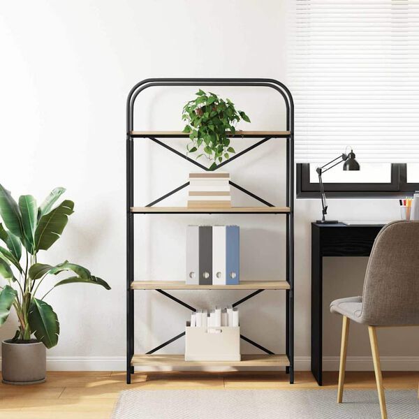 vidaXL Knjižna polica Sonoma hrast 80 x 30 x 146 cm Konstruiran les