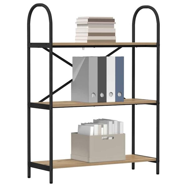 vidaXL Knjižna polica Umetni hrast 80 x 30 x 109 cm Konstruiran les