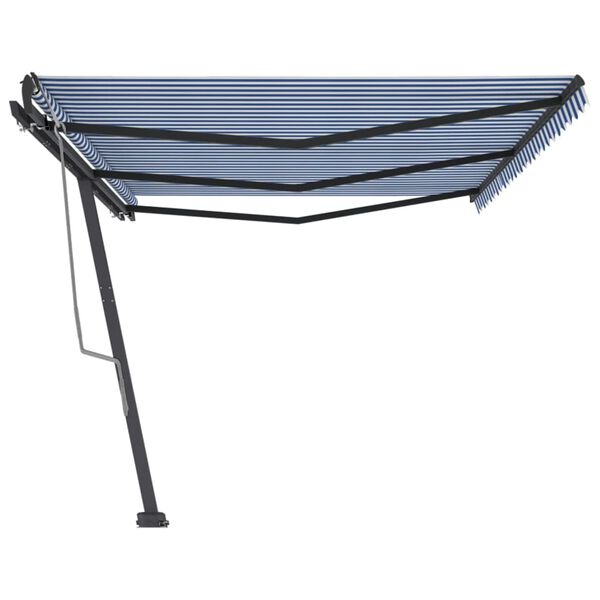 vidaXL Prostostoječa ročno zložljiva tenda 600x300 cm modra/bela